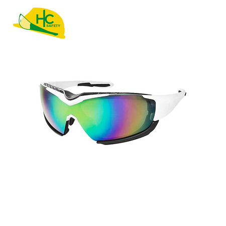 Colored mirrored sports glasses that protect your eyes from sun damage